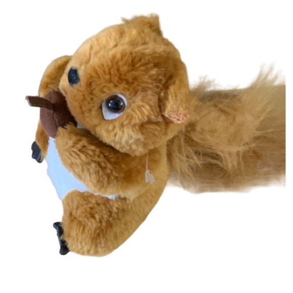 Curto Toy 120601 Plush Stuffed Animal Squirrel Holding Nut 7 in Tall Brown - Picture 2 of 4